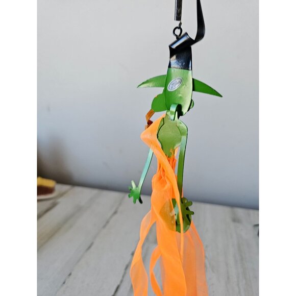 Spring witch pumpkin glitter Halloween metal decor sparkle ribbon dress ornament - Picture 5 of 7